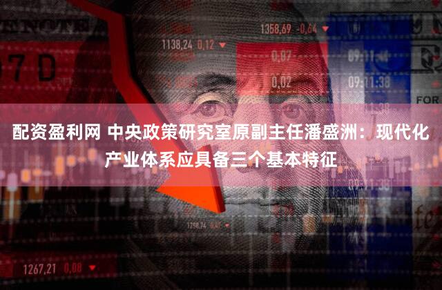 配资盈利网 中央政策研究室原副主任潘盛洲：现代化产业体系应具备三个基本特征