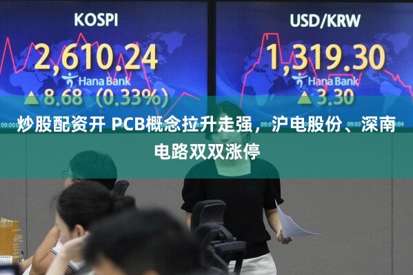 炒股配资开 PCB概念拉升走强，沪电股份、深南电路双双涨停